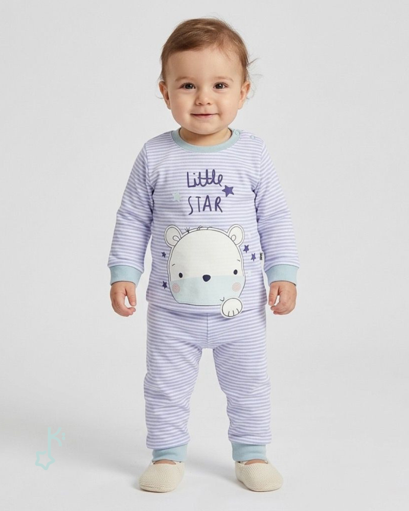 Bear print 2-Piece Pajama Set