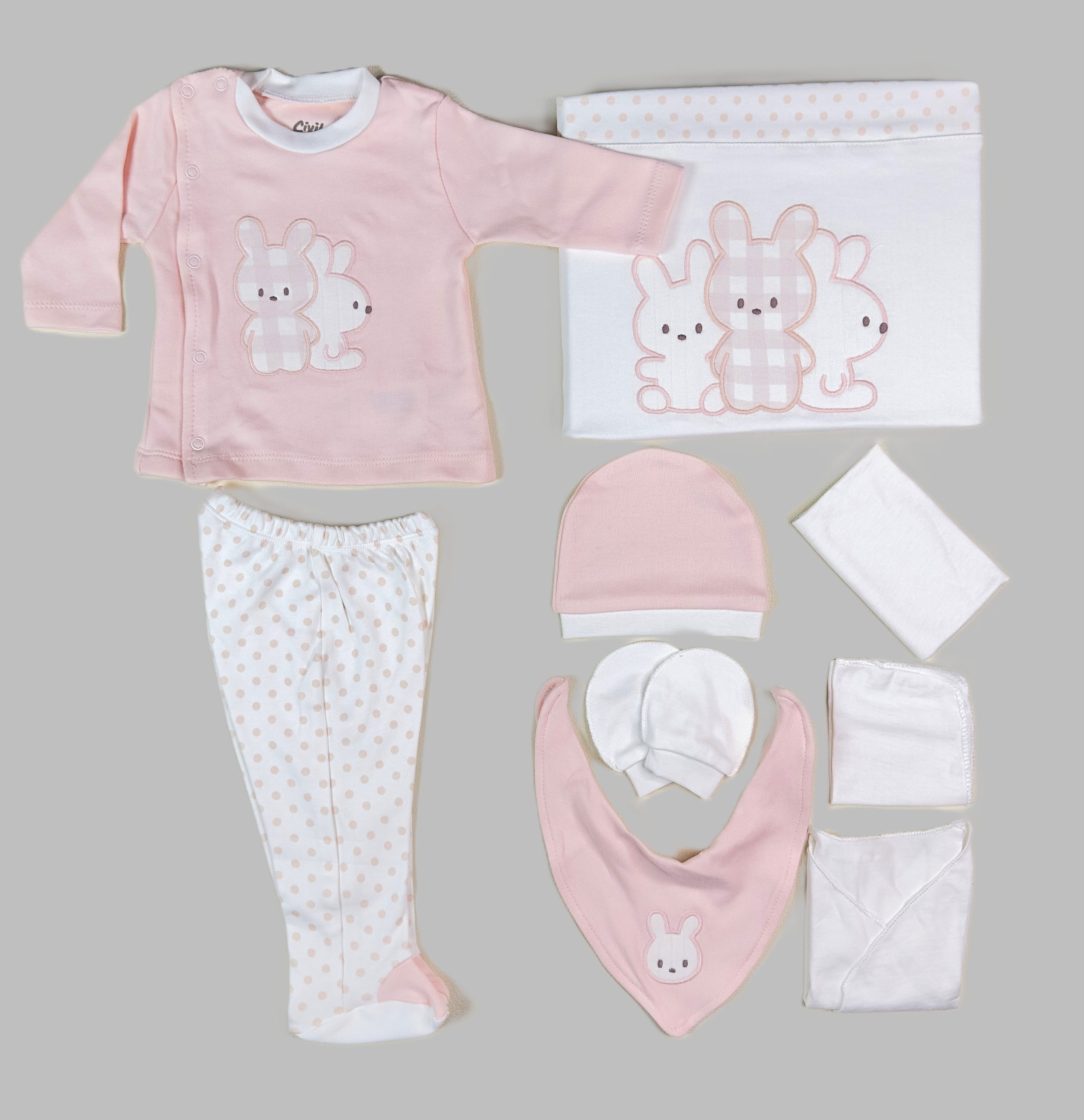 Embroidered Bunny 10-Piece Set - Image 2