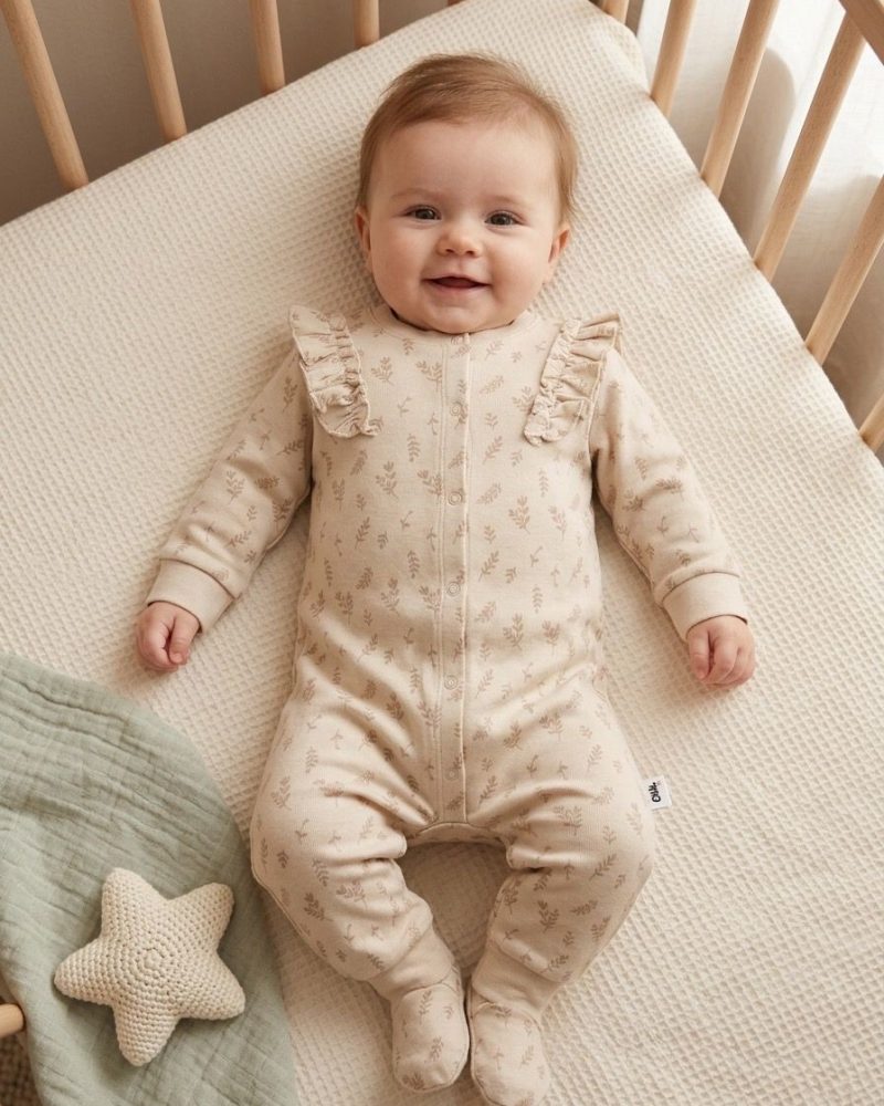 Embossed Leaf Printed Overall