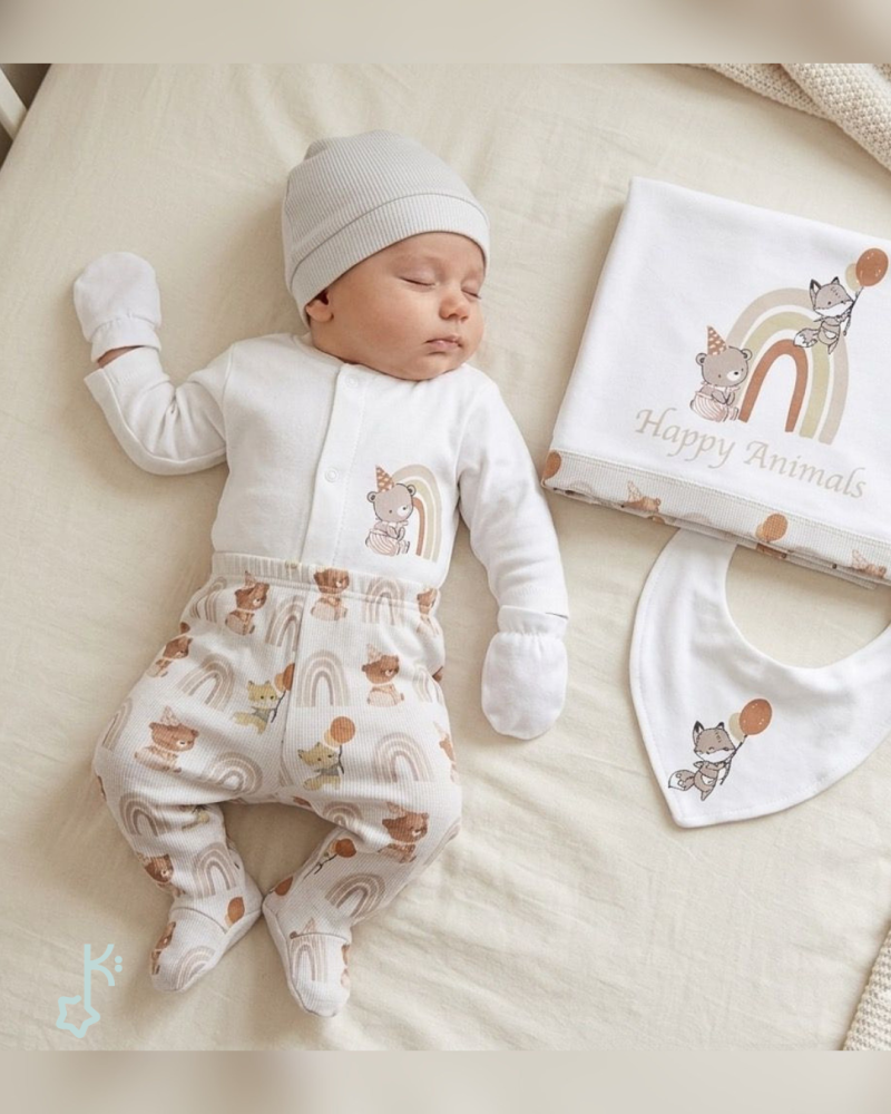 Happy Animals embroidered 10-Piece Set
