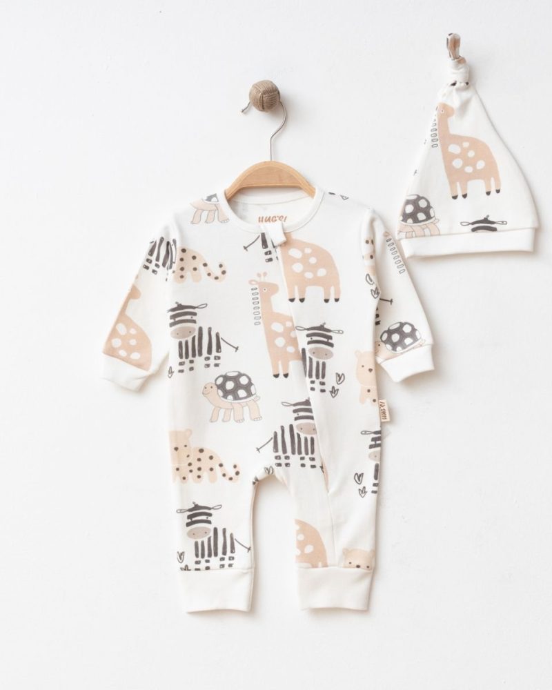Safari Friends Overall with Matching Hat