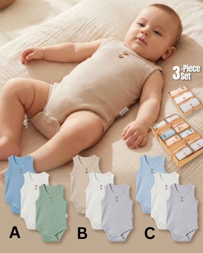 Sleeveless Ribbed Boy Bodysuit