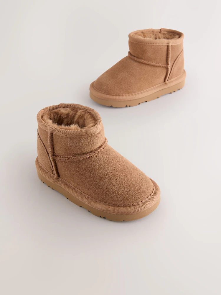 Tan Brown Water Repellent Suede Pull On