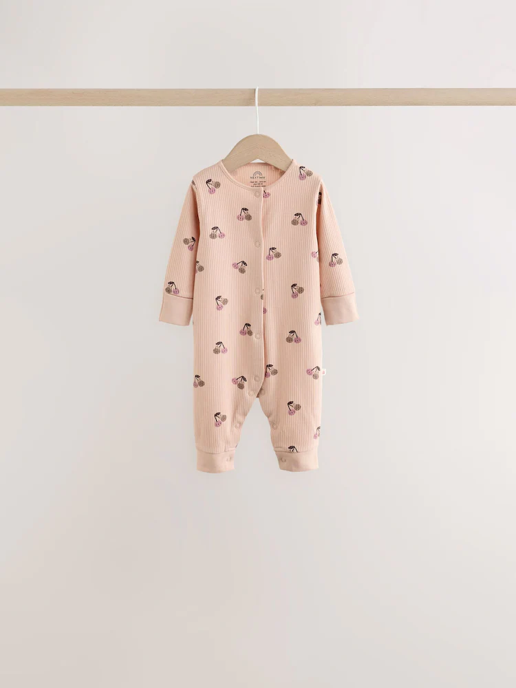 Burgundy/Purple Cat Baby Sleepsuits - Image 8