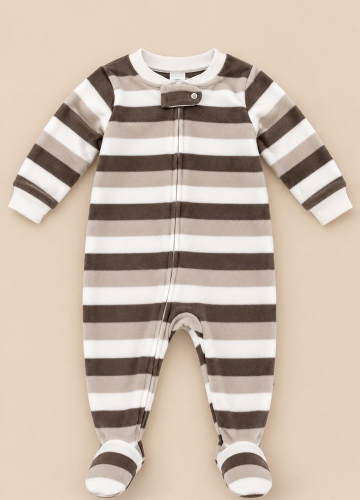 Carter’s Classic Striped Fleece Footed Overall