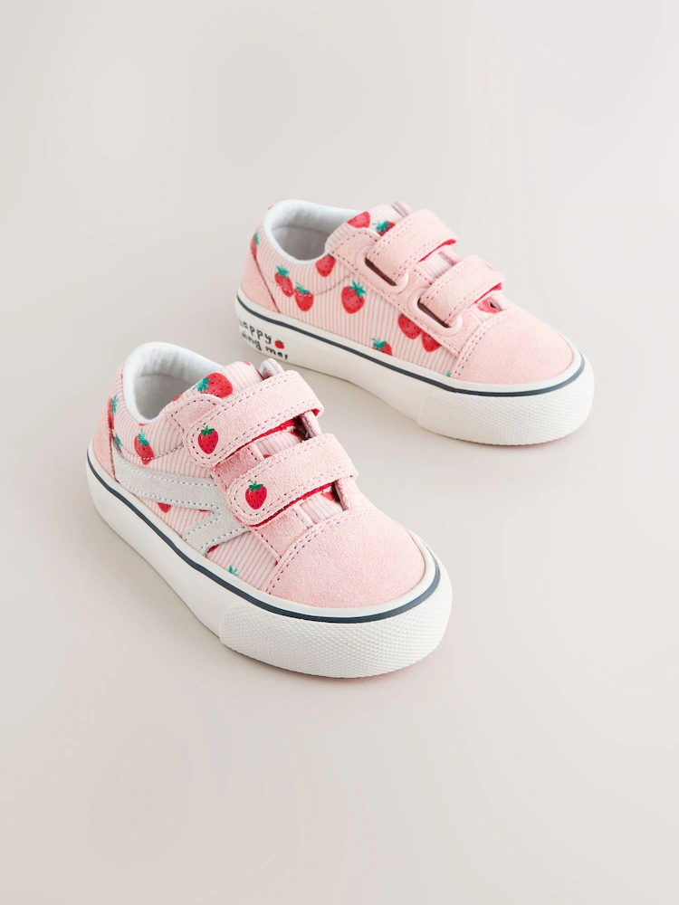 Pink Strawberry Touch Fastening Trainers