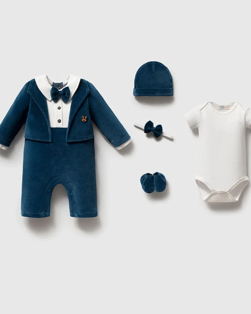 Navy Blue Little Gentleman Newborn Set