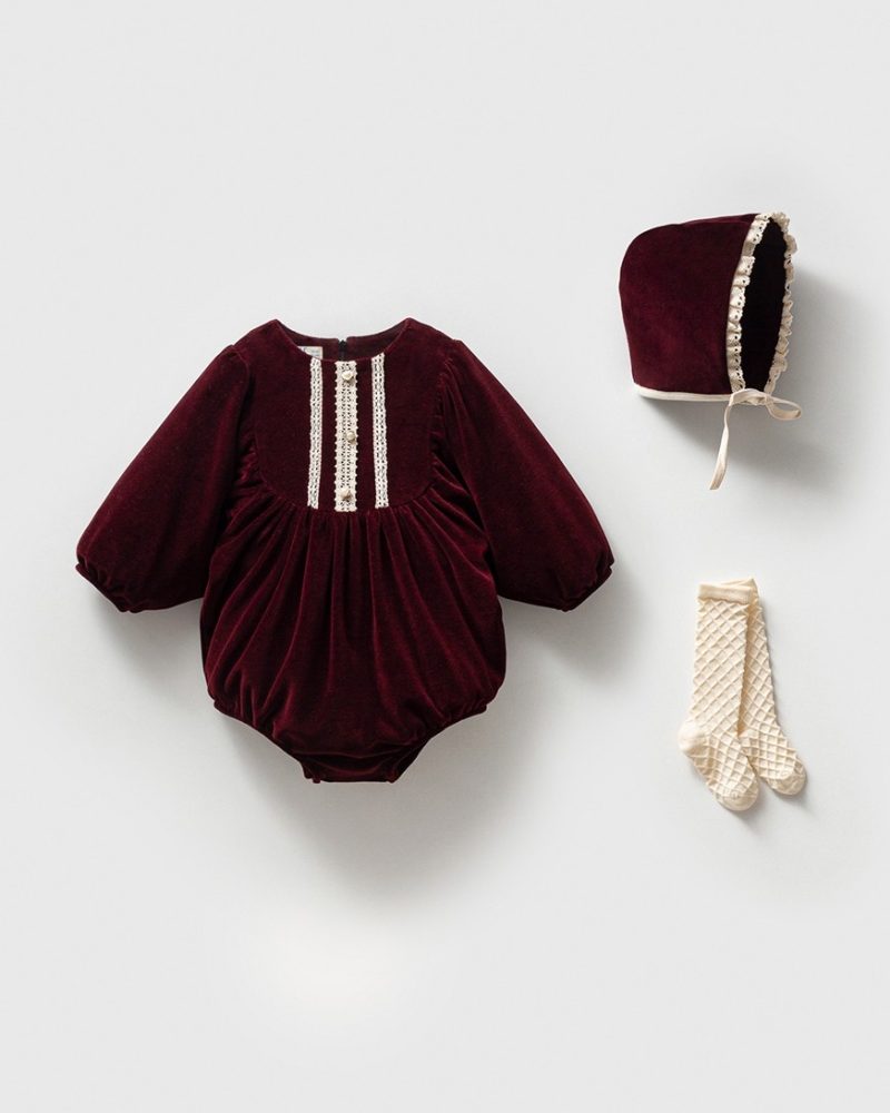Little Lady Velvet Romper Set