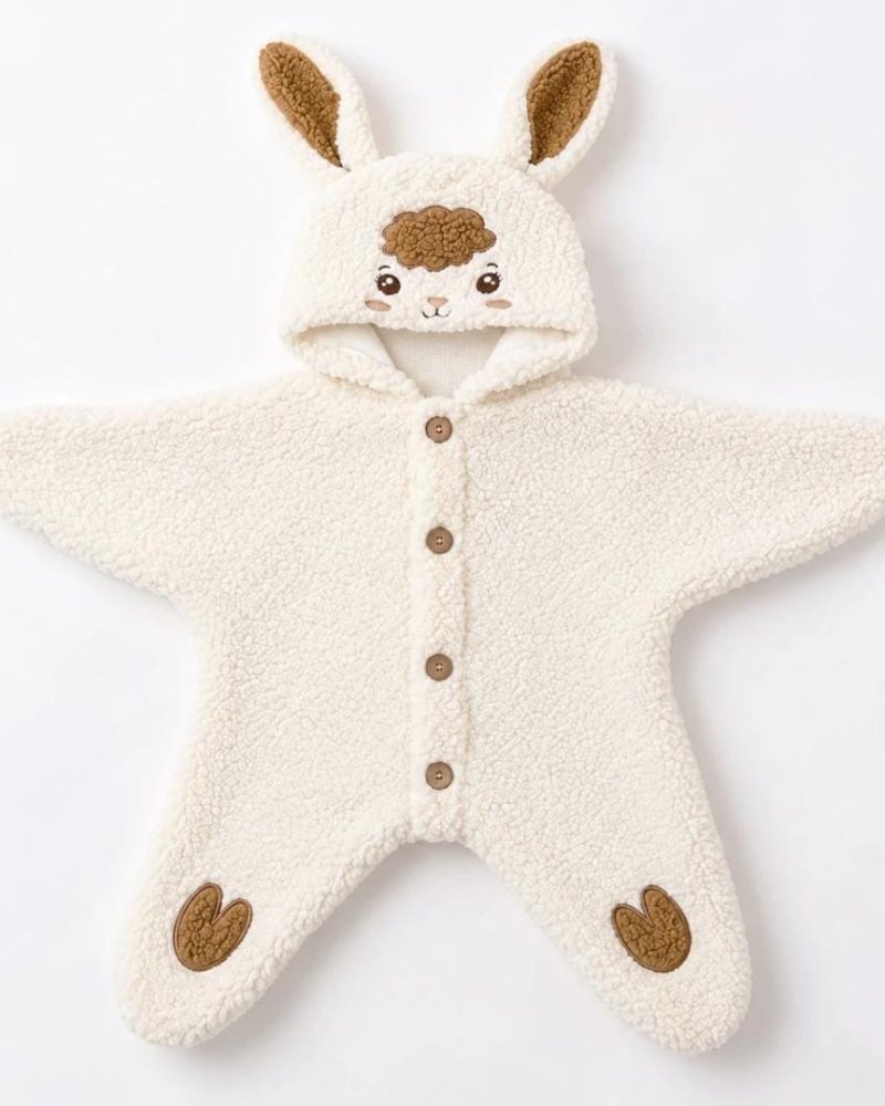Bunny Ears Teddy Pramsuit