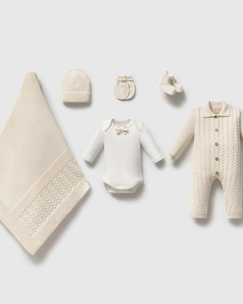 Cozy Cable Knit Newborn Set