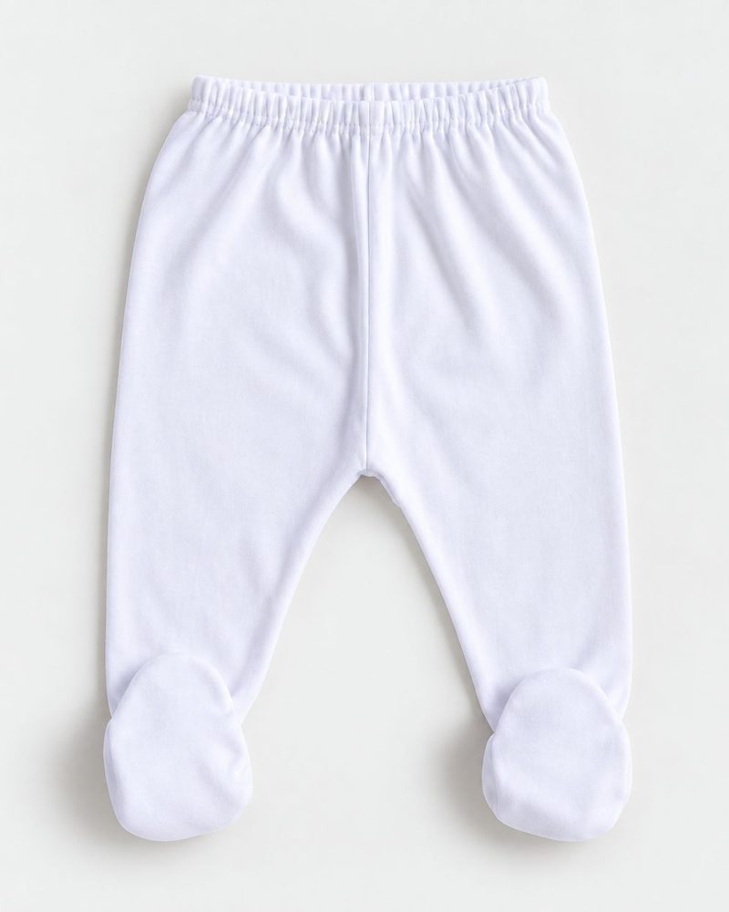 White Baby Footed Pants